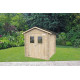 Abrigo de jardim em madeira de abeto HOBBY 198x198cm - Porta com vidro duplo - ALCE
