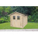 Abrigo de jardim em madeira HOBBY - 198x248cm - Porta com vidro duplo - ALCE