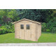 Abrigo de jardim em madeira HOBBY 248x248cm - Porta com vidro duplo - ALCE