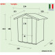 Abrigo de jardim Vaniglia em abeto 200x207cm - Porta com uma janela - ALCE