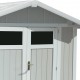 Abrigo de jardim em PVC 4,9m² UTILITY branco e cinzento azulado Grosfillex