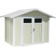 Abrigo de jardim em PVC 4,9m² UTILITY branco e cinzento-esverdeado Grosfillex