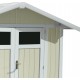 Abrigo de jardim em PVC 4,9m² UTILITY branco e cinzento-esverdeado Grosfillex
