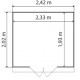 Abrigo de jardim em PVC 4,9m² UTILITY branco e cinzento-esverdeado Grosfillex