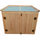 Cofre de jardim em madeira tratada 20mm 1200L GENIO Branco - Gardy Shelter