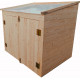 Cofre de jardim em madeira tratada 20mm 1200L GENIO Branco - Gardy Shelter