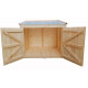 Cofre de jardim em madeira tratada 20mm 1200L GENIO Branco - Gardy Shelter