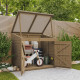 Cofre de jardim em madeira tratada 20mm 1200L GENIO Branco - Gardy Shelter