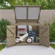 Cofre de jardim em madeira tratada 20mm 1200L GENIO Branco - Gardy Shelter
