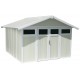 Abrigo de jardim em PVC 11,2m² UTILITY branco e cinzento-esverdeado Grosfillex