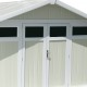 Abrigo de jardim em PVC 11,2m² UTILITY branco e cinzento-esverdeado Grosfillex