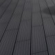 Soalho em madeira compósita - lote de 0,6m² - tábuas de encaixe - cinzento - Compolife