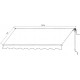Toldo motorizado 395x300cm EASY tecido de poliéster bege - X-METAL