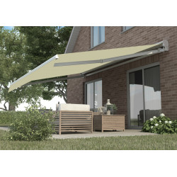 Toldo motorizado 350x250cm DECO tecido poliéster bege - X-METAL