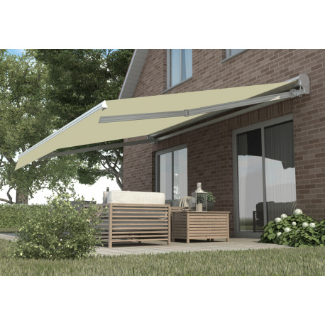 Toldo motorizado 350x250cm DECO tecido poliéster bege - X-METAL