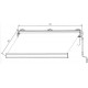 Toldo motorizado 400x300cm LUXO tecido poliéster bege - X-METAL