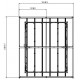 Abrigo de jardim em PVC 4,9m² DECO cinzento claro e branco Grosfillex 