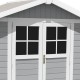 Abrigo de jardim em PVC 4,9m² DECO cinzento claro e branco Grosfillex 