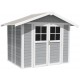 Abrigo de jardim em PVC 4,9m² DECO cinzento claro e branco Grosfillex 