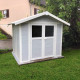 Abrigo de jardim em PVC 4,9m² DECO cinzento claro e branco Grosfillex 