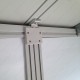 Abrigo de jardim em PVC 11,2m² DECO cinzento claro e branco Grosfillex