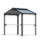 Abrigo para churrasco 180x224cm em alumínio preto e policarbonato cinzento AUSTIN - Canopia by Palram