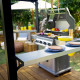 Abrigo para churrasco 180x224cm em alumínio preto e policarbonato cinzento AUSTIN - Canopia by Palram