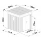 Abrigo de jardim em aço galvanizado Kosto 5,29 m² + kit de ancoragem – X-Métal