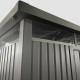 Abrigo de jardim em aço galvanizado Kosto 5,29 m² + kit de ancoragem – X-Métal
