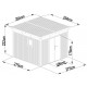 Abrigo de jardim em aço galvanizado Kosto 8,64m² + kit de ancoragem - X-Metal