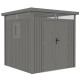 Abrigo de jardim em aço galvanizado Kosto 5,29 m² + kit de ancoragem – X-Métal