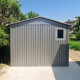 Abrigo de jardim em aço galvanizado Roka 9m² + Kit de ancoragem - X-METAL