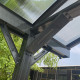 Carport alto antracite em alumínio 3,59x5,10m e policarbonato de 6mm