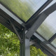 Carport alto antracite em alumínio 3,59x5,10m e policarbonato de 6mm