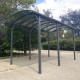 Carport alto antracite em alumínio 3,59x5,10m e policarbonato de 6mm