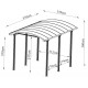 Carport alto antracite em alumínio 3,59x5,10m e policarbonato de 6mm