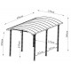 Carport alto em alumínio 3,59x6,36m e policarbonato de 6mm