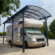 Carport alto antracite em alumínio 3,59x5,10m e policarbonato de 6mm
