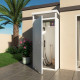Abrigo de jardim modular isolado 1x1m branco - piso incluído - Everbox