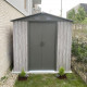 Abrigo de jardim em metal 2,54m² WoodTouch bege + Kit de fixação X-METAL