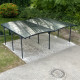 Carport duplo em alumínio antracite e policarbonato 6mm X-METAL