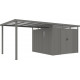 Toldo em aço galvanizado 275x294cm para abrigo Kosto 8,64m² - X-METAL