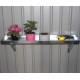 Prateleira em aço galvanizado 80x20cm com suportes perfurados - X-METAL