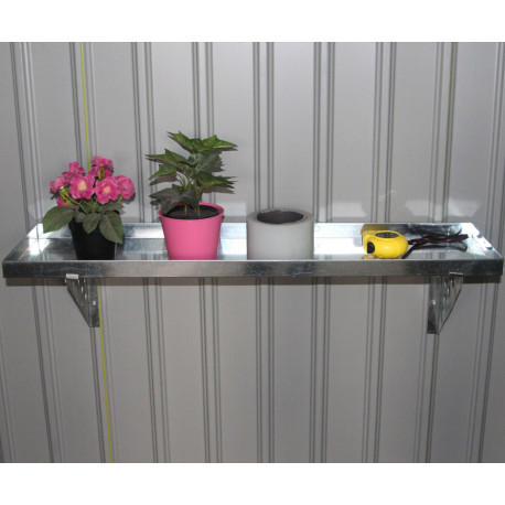 Prateleira em aço galvanizado 80x20cm com suportes perfurados - X-METAL