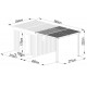 Toldo em aço galvanizado 275x294cm para abrigo Kosto 8,64m² - X-METAL