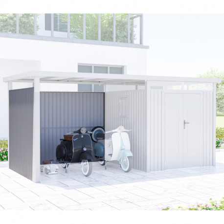 Paredes adicionais em aço galvanizado de 0,4mm para o abrigo de jardim Kosto 6,76m² - X-METAL