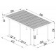 Carport telhado plano em aço galvanizado 284x546cm - X-METAL