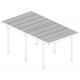 Carport telhado plano em aço galvanizado 284x546cm - X-METAL