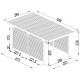 Paredes adicionais em aço galvanizado de 0,4mm para carports de telhado plano - X-METAL