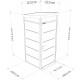 Abrigo de jardim modular isolado 1x1m branco - piso incluído - Everbox